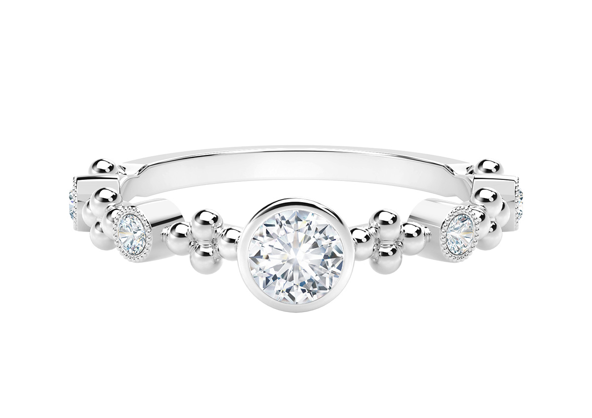 BRFMR008DWG-18K White Gold Forevermark Bangle With .15cttw Round Diamonds-SVS  Fine Jewelry