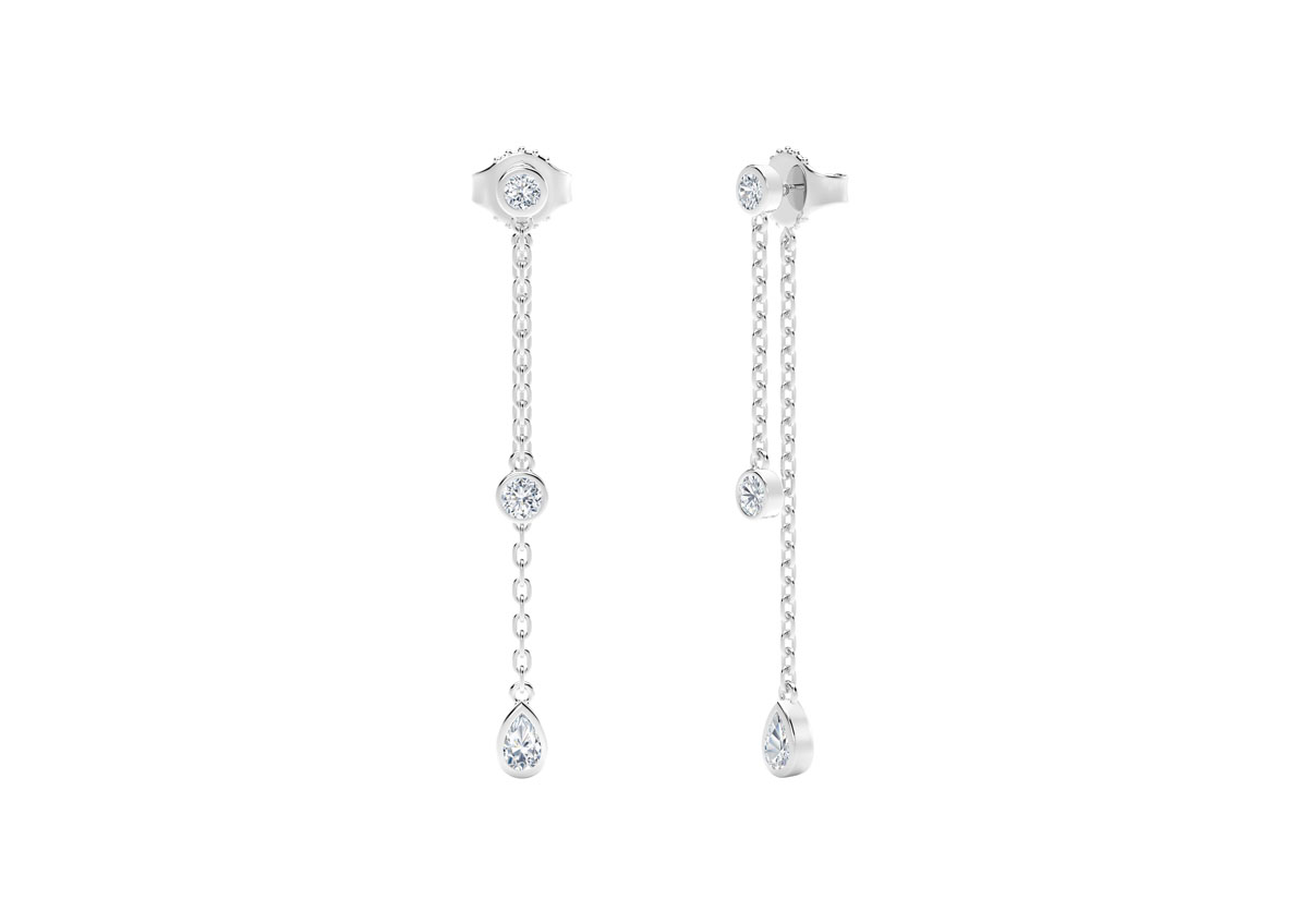 The Forevermark Tribute™ Collection Round and Pear Diamond Drop ...